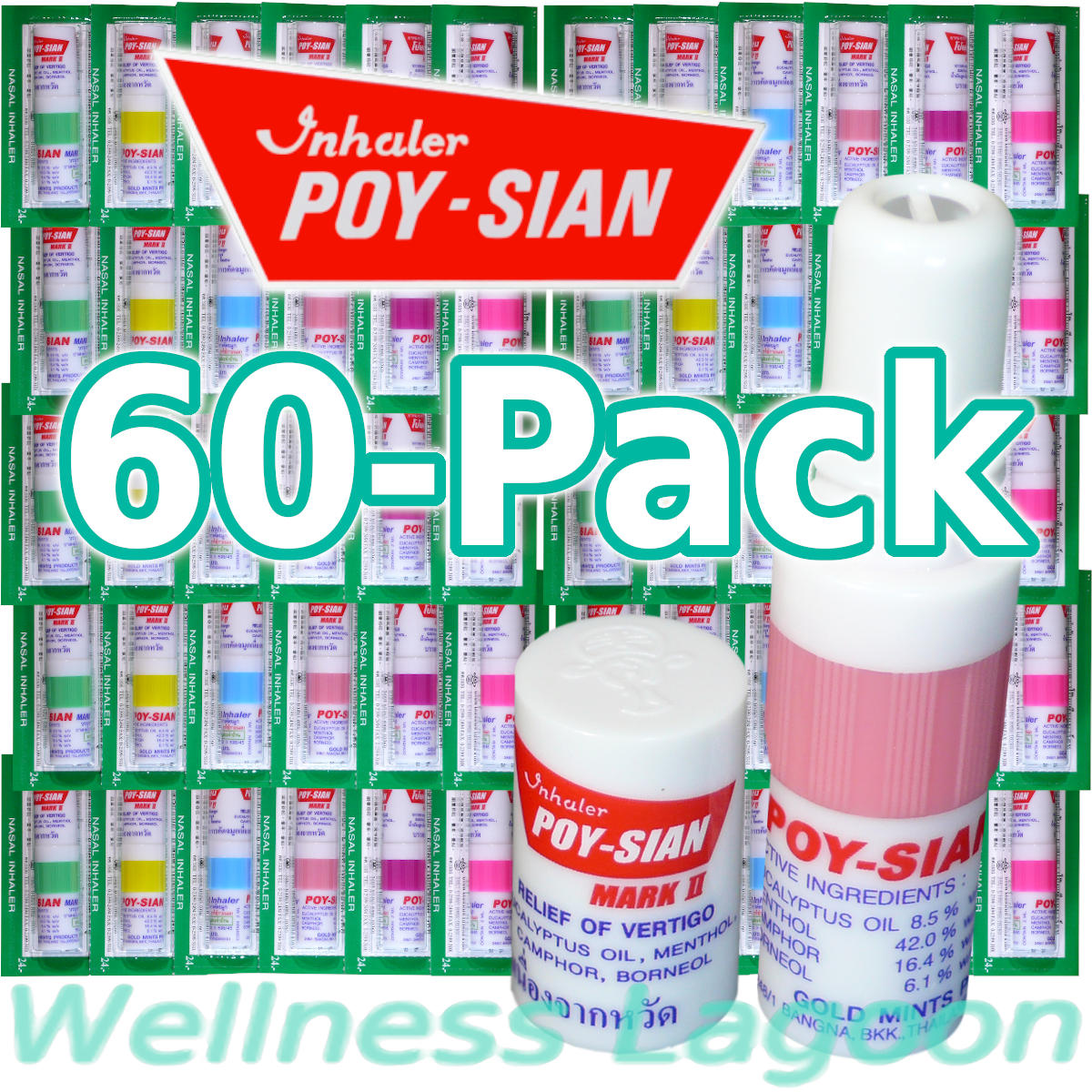 thumbnail image 2 of Poy Sian Mark II Nasal Inhaler – Relief For Nasal Congestion – 10 Or 60 Strips 2 of 5