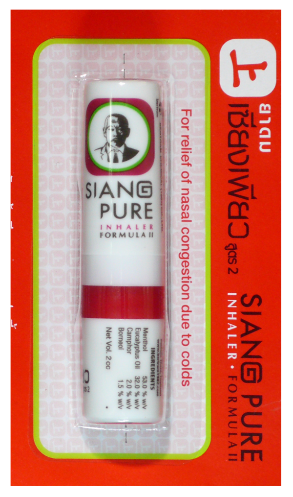 Siang Pure Inhaler - Formula II - Nasal Inhaler & Rub