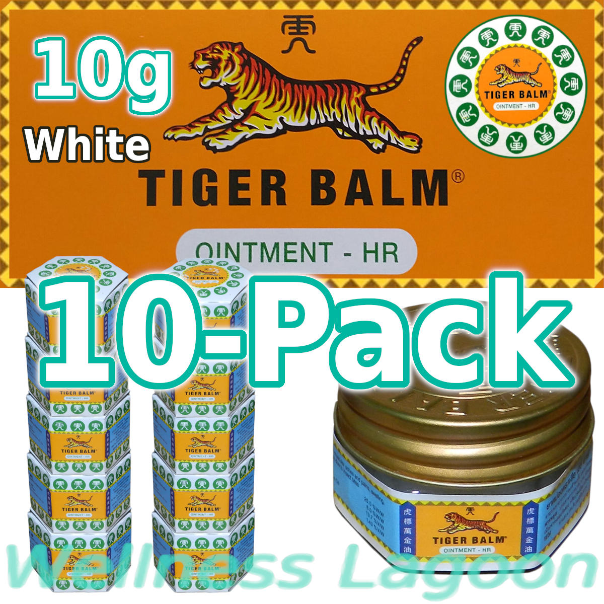 10x Tiger Balm White 10g
