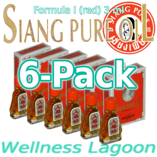 6x Siang Pure Oil - Formula I (red) - 3 ml