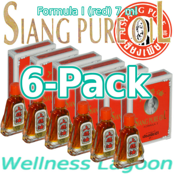 6x Siang Pure Oil - Formula I (red) - 7 ml
